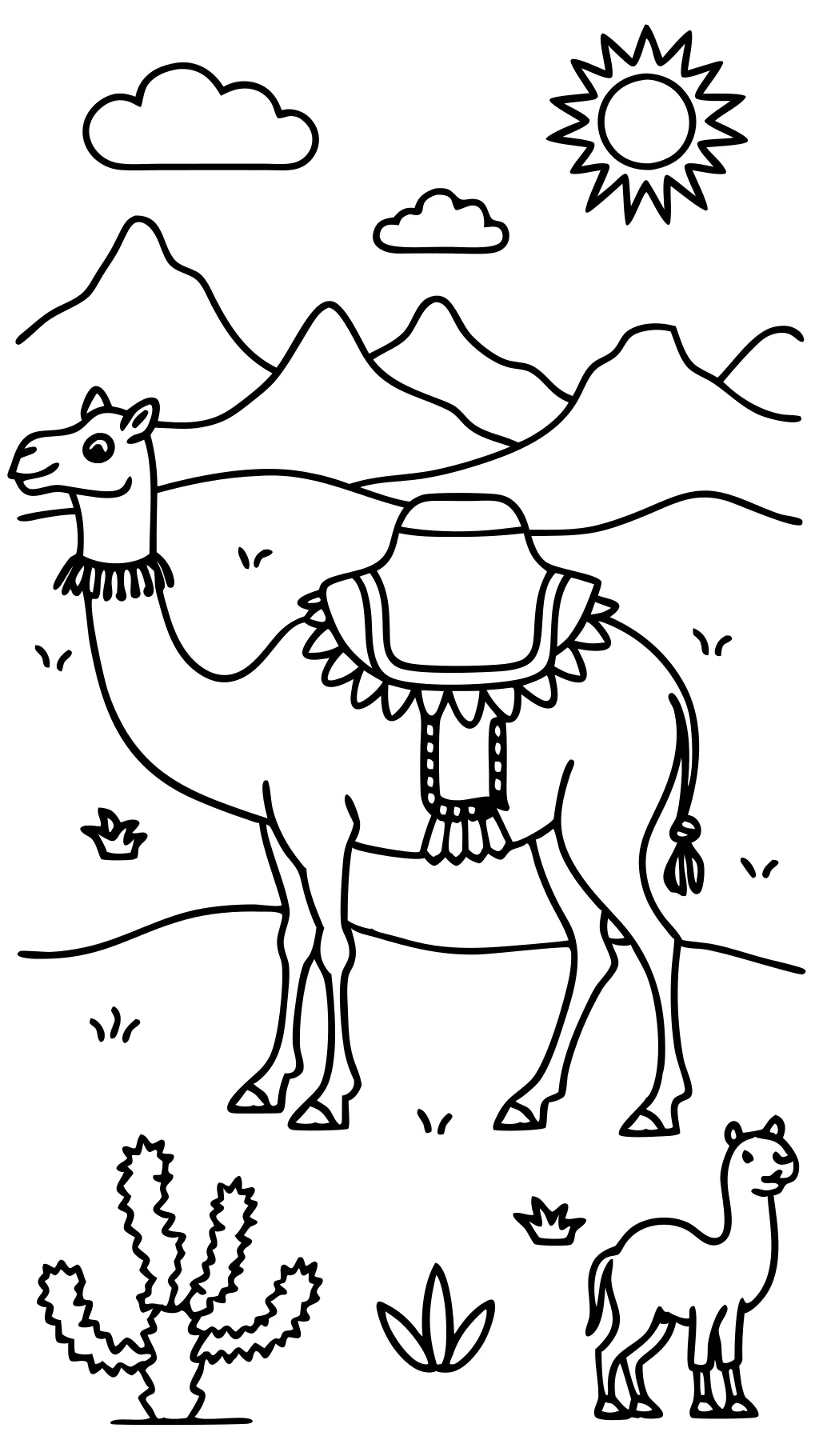 coloring pages camel